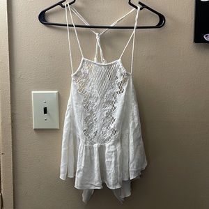 Rip Curl white beachy flowy top
